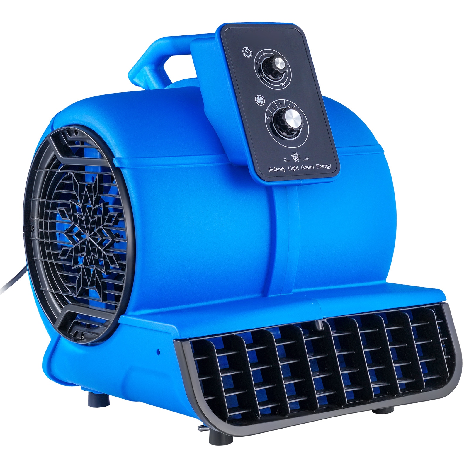 Floor Blower, 1/2 HP, 2600 CFM Air Mover For Drying And Cooling, Portable Carpet Dryer Fan With 4 Blowing Angles And Time Function, For Janitorial, Home, Commercial, Industrail Use, ETL Listed_voghion.com